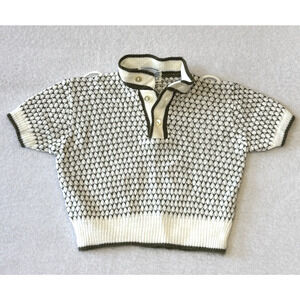 Vintage Huntingdon Mills, Inc 18 Mo Short Sleeve Polo Sweater Orlon Acrylic